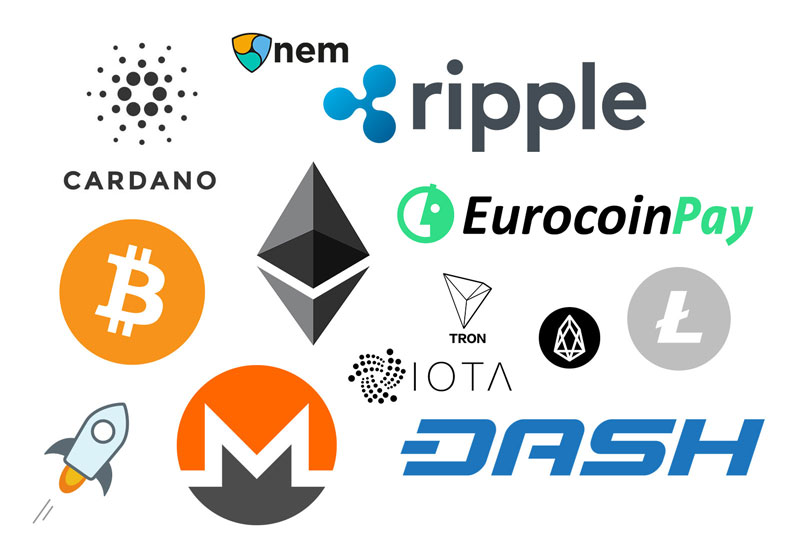 Paga con la criptomoneda que desees con EurocoinPay Crypto Mosaic